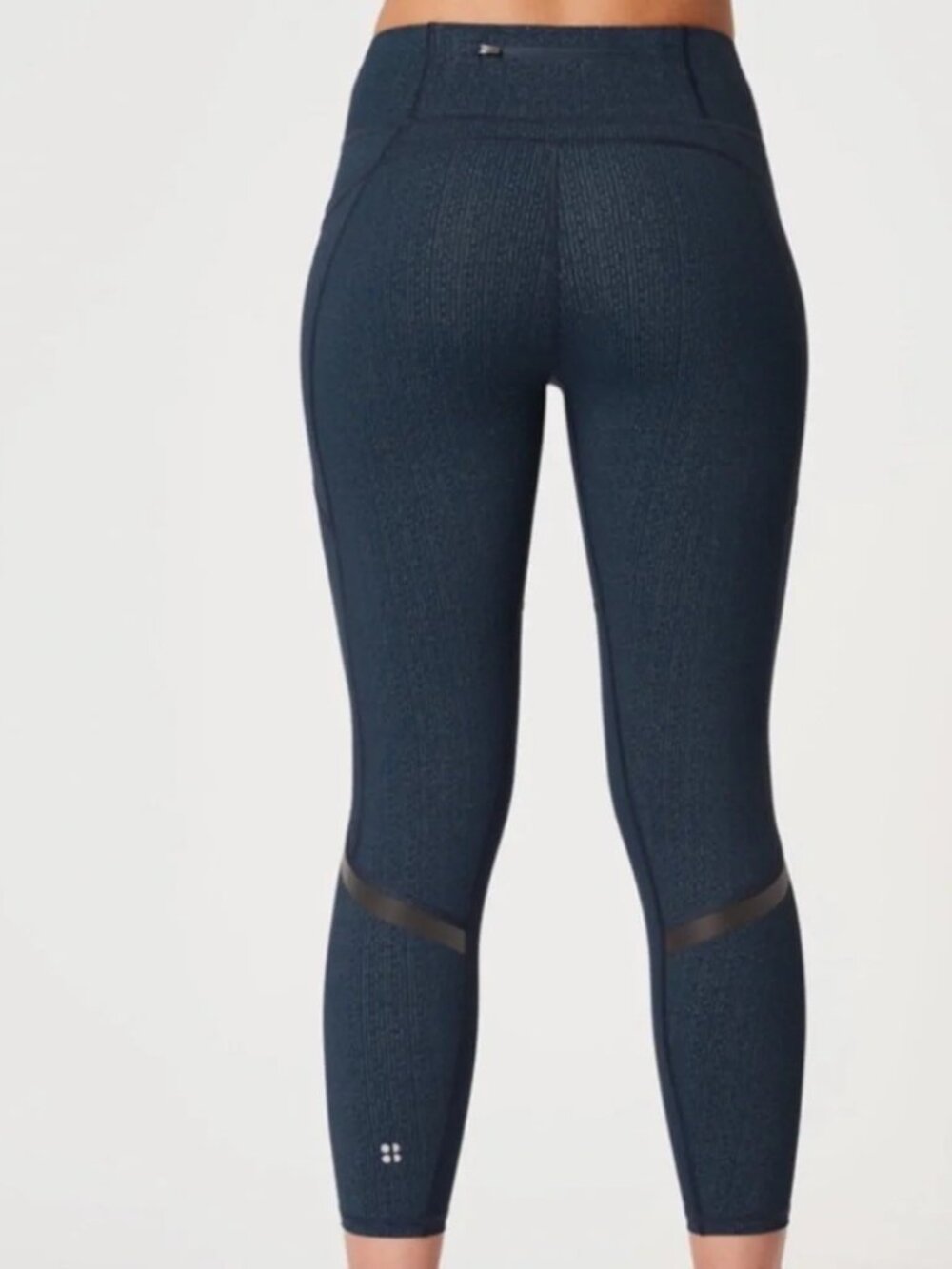 Sweaty Betty The Zero Gravity 7/8 Leggings Navy Mesh High Waisted Size Small - Picture 1 of 14